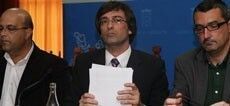 Pedro San Ginés, en el centro, durante la rueda de prensa de este miércoles. / Foto: Acfi Press