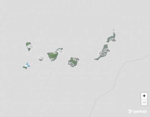 Intervalos nubosos, temperaturas con pocos cambios y viento flojo este jueves en Canarias