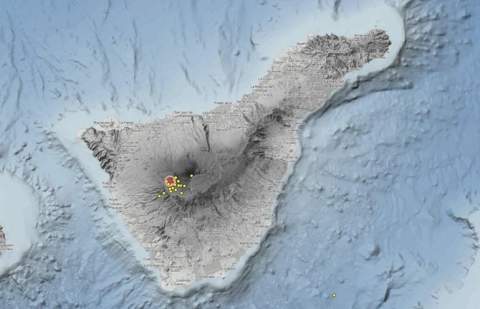 Nuevo enjambre de eventos híbridos en el Teide con centenares de señales de baja amplitud