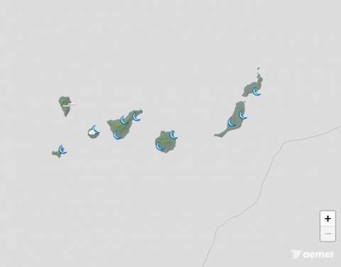 Calima generalizada en todo el archipiélago y temperaturas con pocos cambios este lunes
