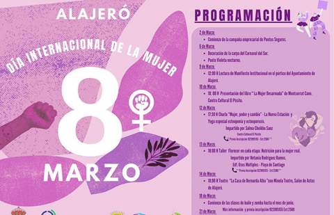 El municipio de Alajeró dará comienzo el próximo lunes a los actos del 8M con motivo del Día Internacional de la Mujer