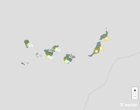 Anuncian posibles lluvias en el norte de las islas y alisio moderado con rachas fuertes