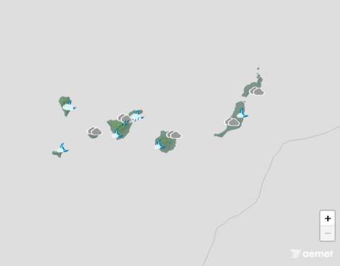 Viento fuerte local, frío y cielo despejado tras posibles lloviznas el viernes en Canarias