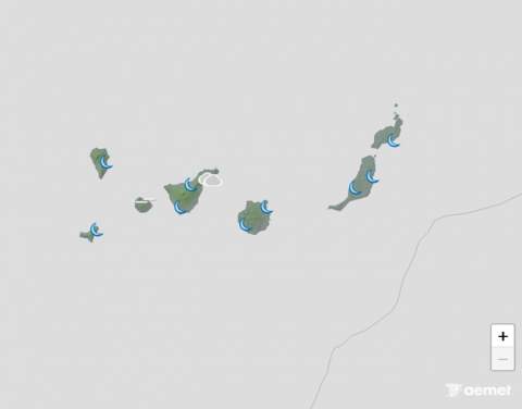Calima y temperaturas en ascenso en zonas del interior este lunes en Canarias