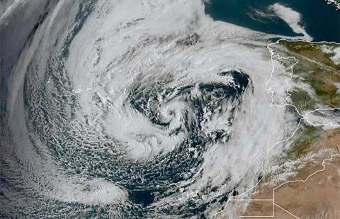 La borrasca Therese se reactiva en Canarias con más lluvias y puede desbordar barrancos