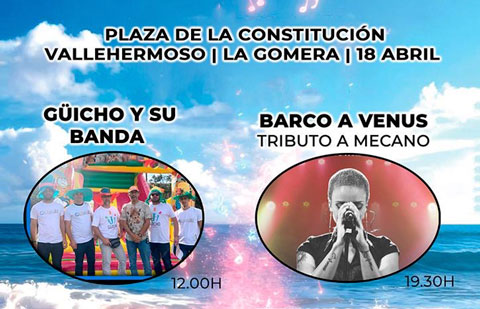 La Plaza de la Constitución de Vallehermoso acoge una jornada musical de primer nivel para impulsar el comercio local