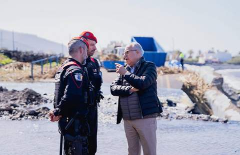 Gobierno de Canarias, Cabildo y Ayuntamiento evalúan el impacto de la borrasca Therese en Valle Gran Rey