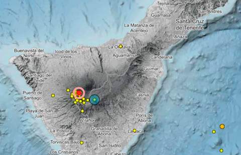 Detectados 50 terremotos en las Cañadas del Teide tras una semana de calma