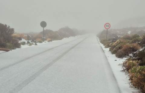 Therese acumula más de 200 litros en el sur de Tenerife y hasta 20 cm de nieve en el Teide