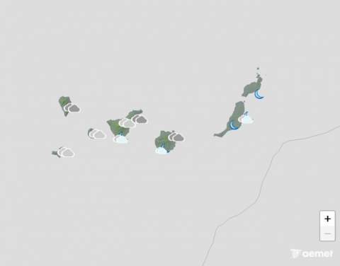 Nubes, lluvia y calima en un jueves más cálido y con vientos fuertes a ratos en Canarias