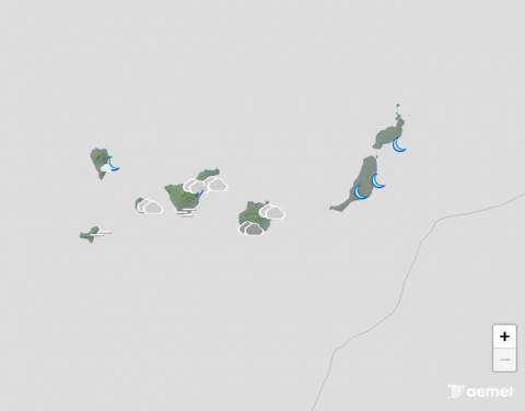 Este martes, intervalos nubosos y lluvia débil a moderada en zonas de medianías y al norte