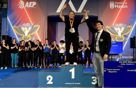 Miguelina Padrón revalida su título de campeona de España de Powerlifting a sus 79 años