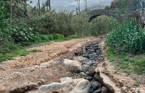 El Ayuntamiento de Vallehermoso actúa ante las incidencias provocadas por la borrasca Therese