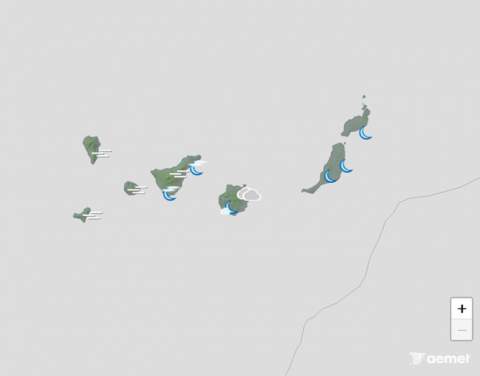 Calima, subida de las temperaturas y viento moderado este viernes en Canarias