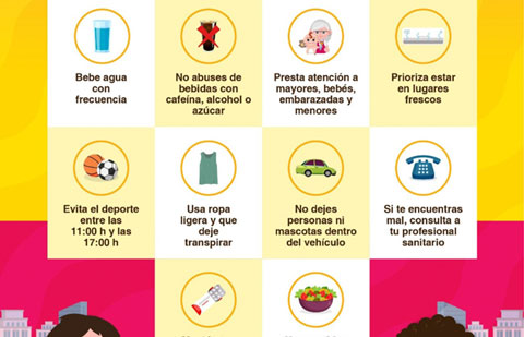 Sanidad recuerda las medidas preventivas ante el aumento de temperaturas a partir del fin de semana