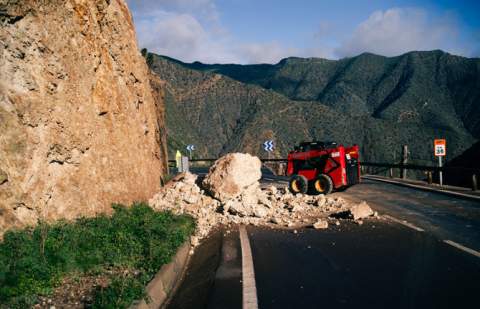 El Cabildo impulsa actuaciones de emergencia en las vías GM-1, GM-2 y GM-3 tras el paso de la borrasca Therese