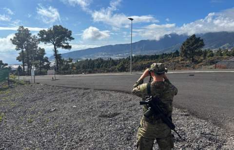 Personal del Grupo Táctico Canarias despliega en La Palma