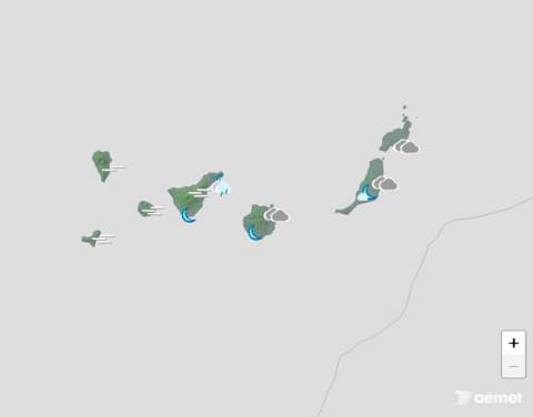 Las nubes al norte de las islas proseguirán este miércoles y las máximas llegarán a 26º C