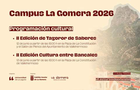 El Campus La Gomera llega a Vallehermoso con una programación cultural abierta a la ciudadanía