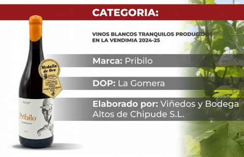 El Cabildo felicita a la Bodega Altos de Chipude por la medalla lograda en el Concurso Oficial de Agrocanarias