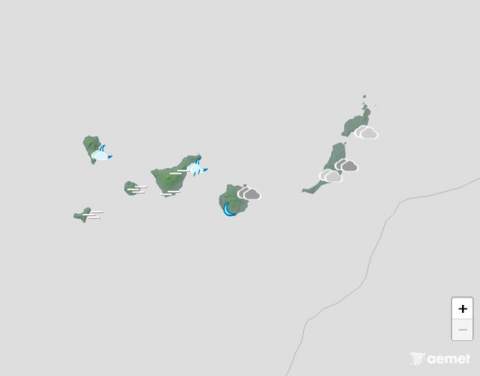 Cielos con nubes a ratos en un miércoles con hasta 30 grados y viento fuerte en Canarias