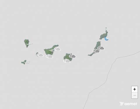 Intervalos nubosos, lloviznas ocasionales y temperaturas sin cambios el jueves en Canarias