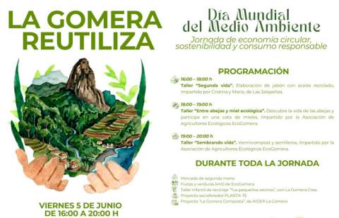 La Gomera celebra este viernes la jornada ‘La Gomera Reutiliza’ con motivo del Día del Medio Ambiente