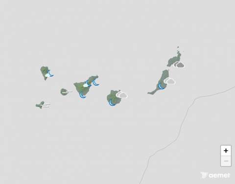 Nubosidad, temperaturas con pocos cambios y viento moderado este jueves en Canarias