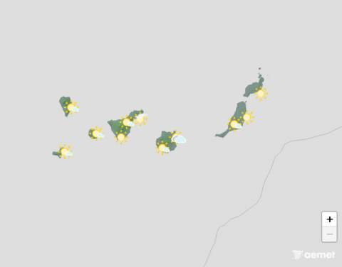 Calima en altura y temperaturas con pocos cambios o en ascenso este sábado en Canarias