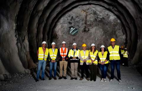 Gobierno de Canarias y Cabildo de La Gomera concluyen el cale del túnel de Vallehermoso