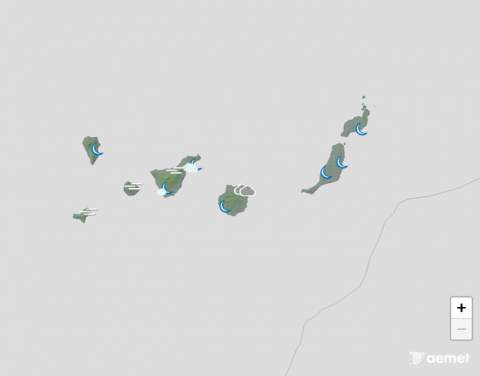 Este lunes, hasta 34º C en medianías, calima por la tarde y vientos fuertes del nordeste