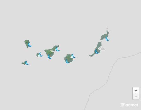 Cielos nubosos y posibles lluvias en Canarias el viernes, pero con altas temperaturas