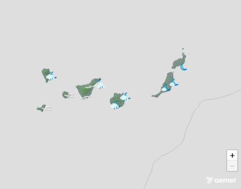 Nubes y claros se alternan en Canarias en un viernes con posibles lluvias y viento