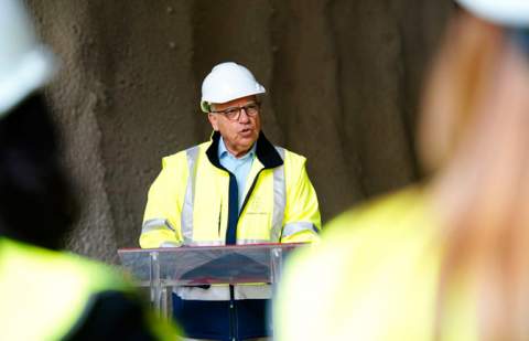 Curbelo valora la finalización de la excavación del túnel de la Variante como un hito en la modernización viaria de La Gomera