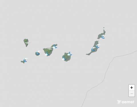 Nubes a intervalos podrían dejar alguna llovizna en Canarias, en un lunes con más calor