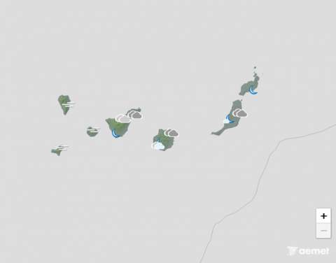 Este sábado habrá nubes y lluvias débiles, que podrán ser moderadas en islas occidentales