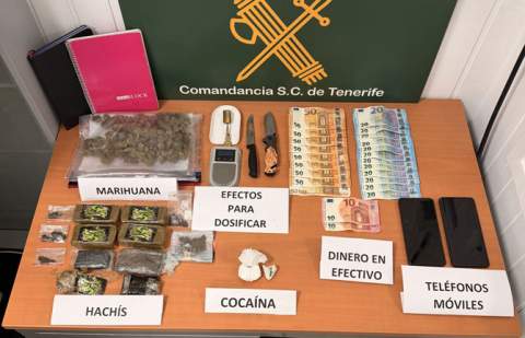 La Guardia Civil desactiva un punto de venta de drogas muy activo en La Palma