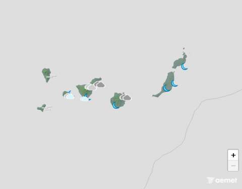 Precipitaciones fuertes con tormentas este jueves en las islas occidentales