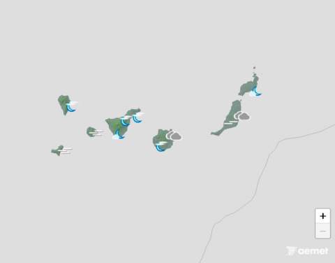 Una calima ligera predominará este jueves en las medianías y cumbres de Canarias
