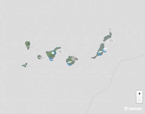 Calima ligera, nubosidad y temperaturas sin cambios o en ascenso este sábado en Canarias