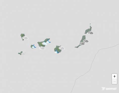 Lluvias débiles y ocasionales este lunes en Canarias