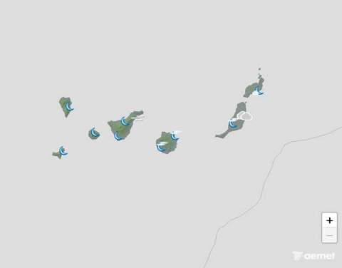 Este martes habrá calima ligera en altura y hasta 34º C en la mayoría de las islas