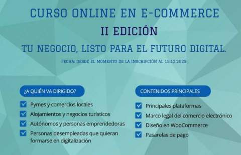 Impulso a la digitalización comercial en Vallehermoso con una nueva edición del curso online de E-Commerce