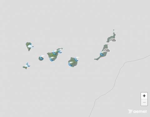 Canarias estrenará 2026 con alertas por chubascos acompañados de tormentas y fuerte viento
