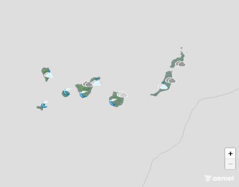 Anuncian posibles chubascos, nieve y heladas en el Teide y rachas de viento muy fuertes