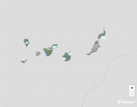 Lluvias, rachas de viento muy fuertes y aguaceros en las costas este domingo en Canarias
