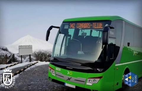 Más de 5.500 personas acceden al Teide en guagua este fin de semana en la Operación Nevada